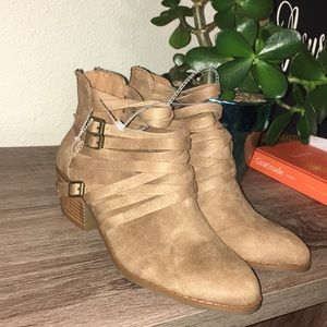 Tan booties